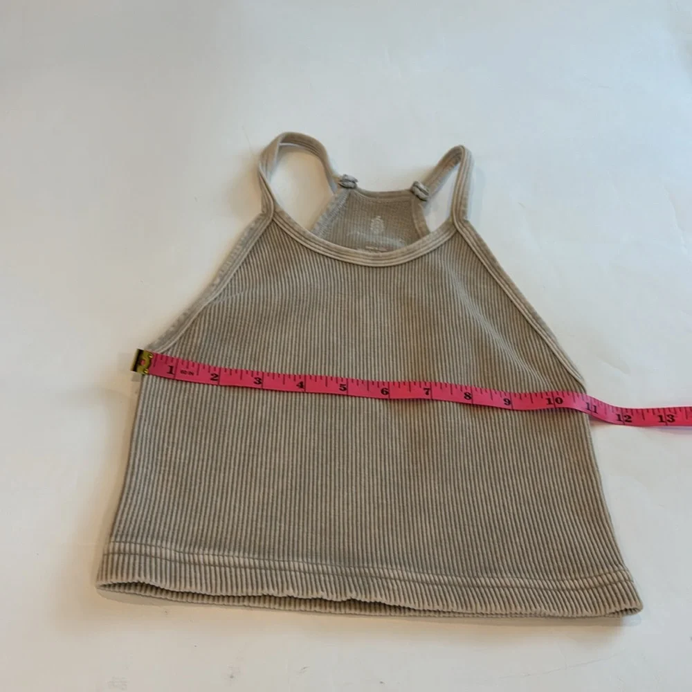 Free People NWOT Happiness Crop Tank in Stone Eagle Color, stretchy!